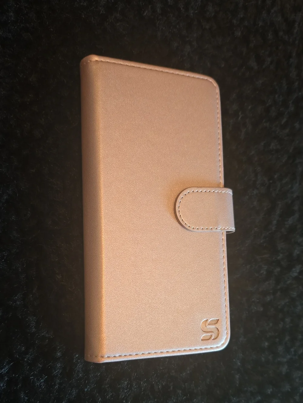 Rose Gold Wallet Phone Case with Magnetic Closure